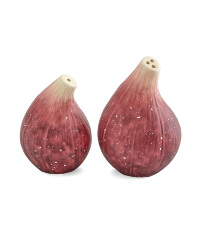 Portmeirion Nature's Bounty Figural Salt And Pepper, Set Of 2 In Red