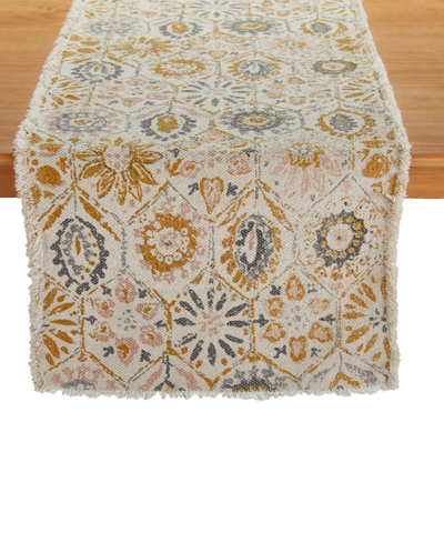 Tableau Mystic Boho Runner In Tan/beige