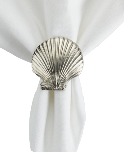 Tableau Shell Napkin Rings, Set Of 8 In Silver