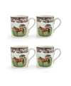 Spode Thoroughbred Horse Mug, Set Of 4 In Brown