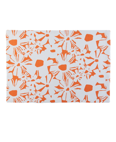 Tableau Blooms Placemat, Set Of 4 In Coral