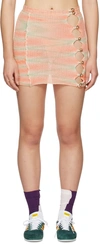 Gabe Gordon Ssense Exclusive Orange Vortex Mini Skirt In Cantaloupe