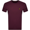 LYLE & SCOTT LYLE AND SCOTT CREW NECK T SHIRT BURGUNDY