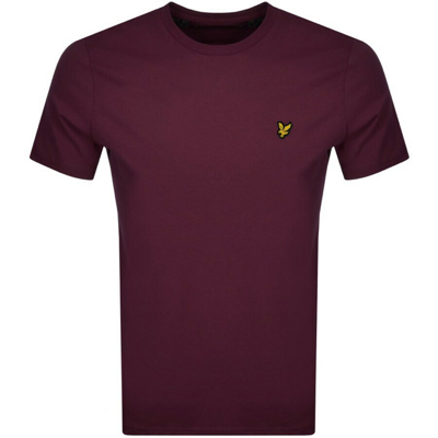 Lyle & Scott Lyle And Scott Crew Neck T Shirt Burgundy In Burgandy