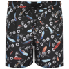 Marcelo Burlon County Of Milan Hawaii Print Tech Swim Shorts In Black