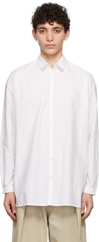Toogood Draughtsman Cotton Poplin Shirt In White