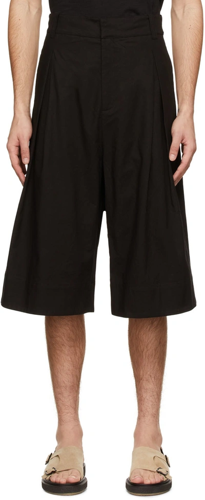 Toogood Black The Landscaper Shorts In Flint