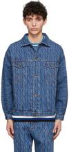 AHLUWALIA BLUE SIGNATURE DENIM JACKET