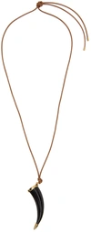 Apc Brown Roadie Necklace In Cad Noisette