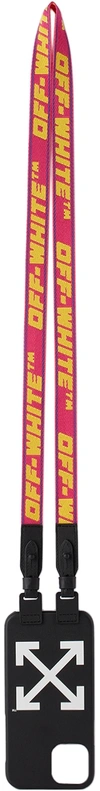 Off-white Pink & Yellow Iphone 12 Case In Fuchsia Yellow
