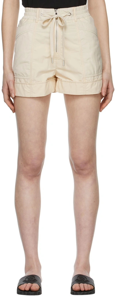 Moncler Off-white Polyester Shorts In 080 White