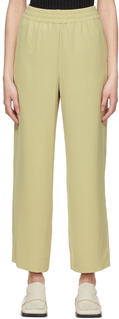 By Malene Birger Green Lucassino Lounge Trousers In 4ex Pale Olive Green