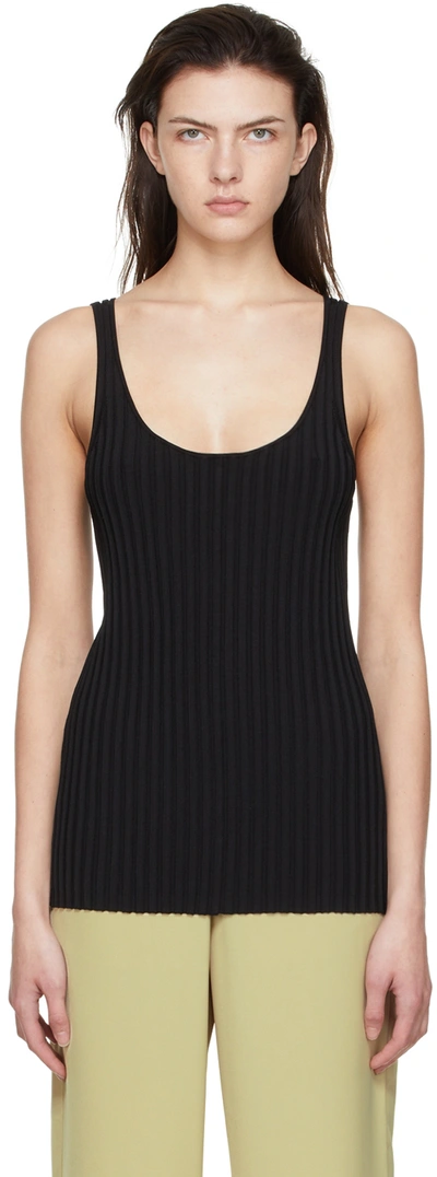 By Malene Birger Ribbed-knit Tank Top In Black