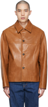 COMMISSION SSENSE EXCLUSIVE BROWN LEATHER JACKET