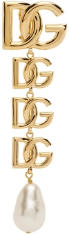 DOLCE & GABBANA GOLD SINGLE DG CLIP-ON EARRING