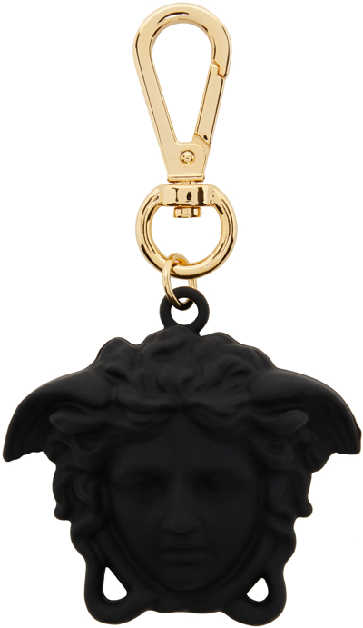 Versace Medusa 头纹图案钥匙扣 In Black