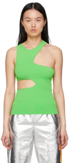 Stella Mccartney Green Viscose Cut-out Tank Top