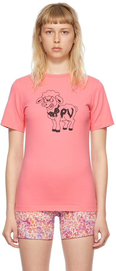 Priscavera Ssense Exclusive Pink Cotton T-shirt In 2038 Pink