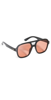 Aire Whirlpool 53mm Aviator Sunglasses In Black/tan Tint