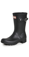 Hunter Original Tour Short Boots Black In Black
