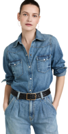 Nili Lotan Travis Denim Shirt In Faded Wash
