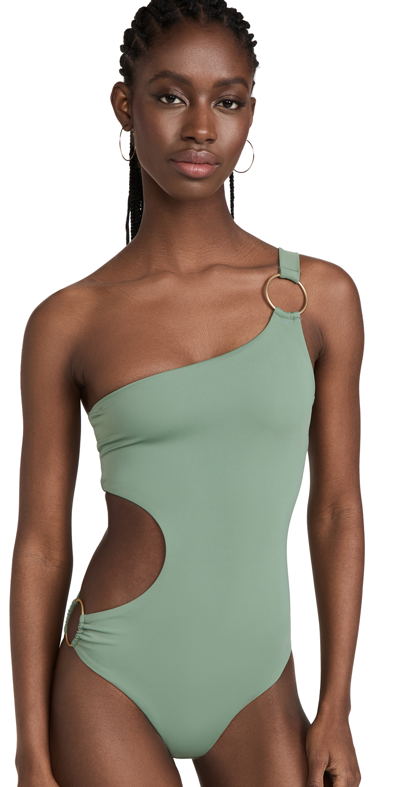Onia O-ring One Piece Swimsuit In Green