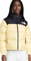The North Face Yellow Down 1996 Retro Nuptse Jacket In Pink