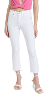 VERONICA BEARD JEAN CARLY KICK FLARE RAW HEM JEANS WHITE