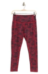 Z By Zella High Waist Side Pocket Daily Leggings In Red Samba Mini Croco Print