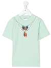 Marcelo Burlon County Of Milan Necklace-print Cotton T-shirt In Green