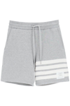Thom Browne 4-bar Shorts In Grey,white