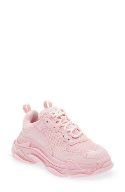 Balenciaga Kid's Triple S Tonal Chunky Sneakers, Toddler/kids In Pink