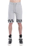 Hvman Logo French Terry Sweat Shorts In Grey