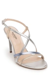 Nerogiardini Asymmetric Strappy Sandal In Metallic
