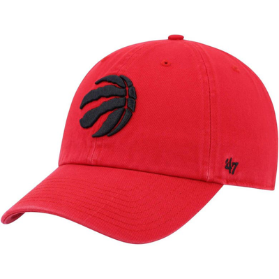 47 ' Red Toronto Raptors Team Clean Up Adjustable Hat