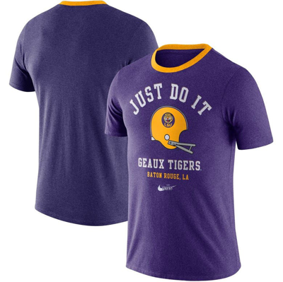 Nike Purple Lsu Tigers Vault Helmet Tri-blend T-shirt