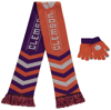 FOCO ORANGE CLEMSON TIGERS GLOVE & SCARF COMBO SET