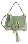 See By Chloé Mini Joan Leather Crossbody Bag In Steel Green
