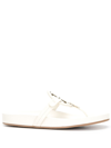 Tory Burch Miller Cloud Leather Thong Sandals In White
