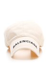 Balenciaga Logo Hat In White