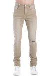 Hvman Strat Ripped Super Skinny Jeans In Khaki