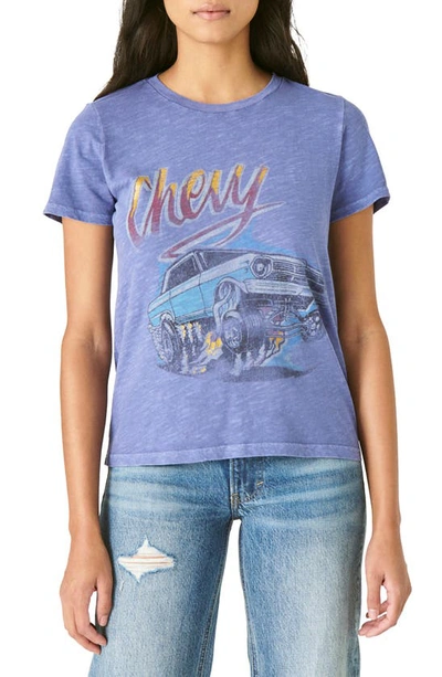 Lucky Brand Chevy Van Classic Crewneck Graphic Tee In Blue