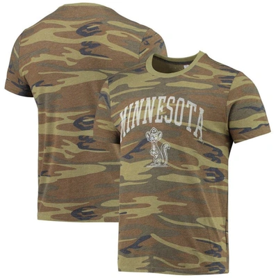 Alternative Apparel Camo Minnesota Golden Gophers Arch Logo Tri-blend T-shirt