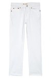 Levi's Kids' Beige High Loose Paperbag Jeans In White