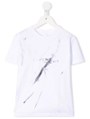 GIVENCHY WHITE GIVENCHY KIDS T-SHIRT WITH TROMPE-L IL EFFECT