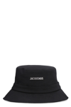 Jacquemus Black Le Bob Gadjo Bucket Hat In Black