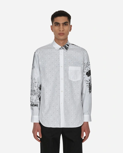 Comme Des Garçons Shirt Christian Marclay Printed Shirt White In Multicolor