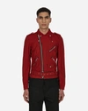 COMME DES GARÇONS SHIRT STRIPE BIKER JACKET RED