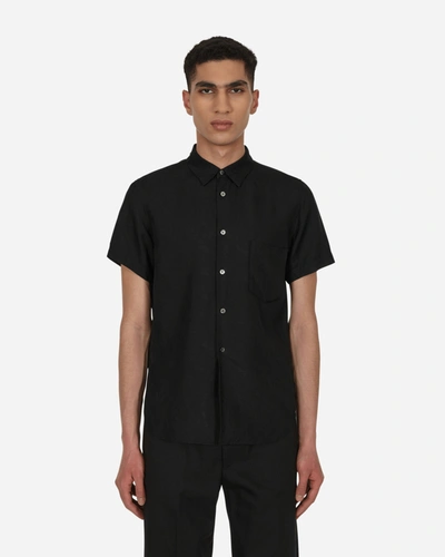 Comme Des Garcons Black Cupro Shortsleeve Shirt In Black