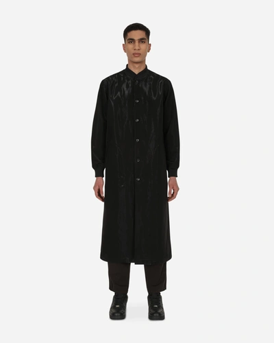 Comme Des Garcons Black Velvet Coat In Black